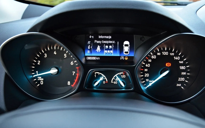 Ford Kuga cena 73900 przebieg: 86000, rok produkcji 2017 z Chodzież małe 781